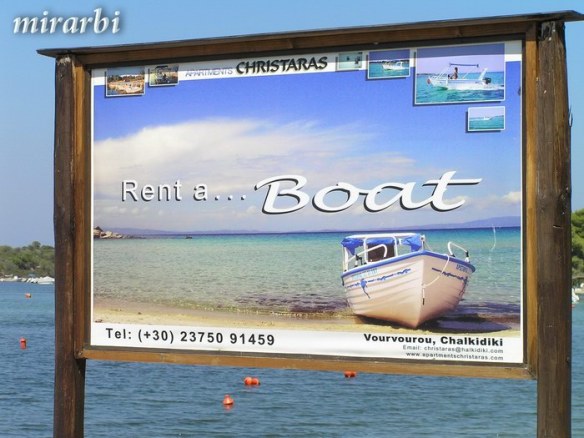 026. Šetnja kroz Vurvuru (2009. i 2010.) - Reklamna tabla za iznajmljivanje plovila - blog „Putujte sa MirArbi“