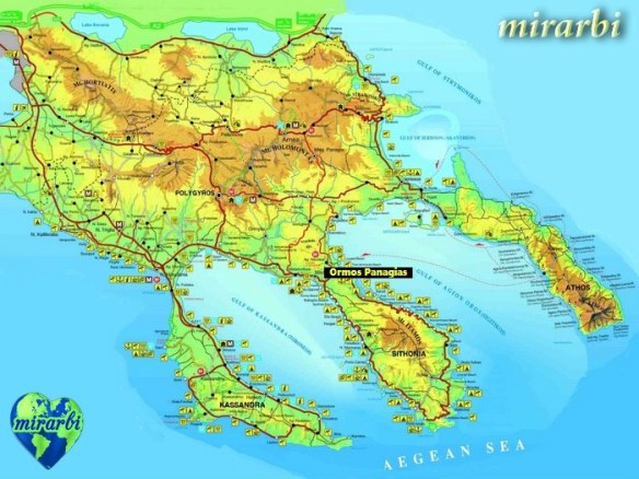 001. Ormos Panagias (jul 2014.) - Mapa Halkidikija - blog „Putujte sa MirArbi“